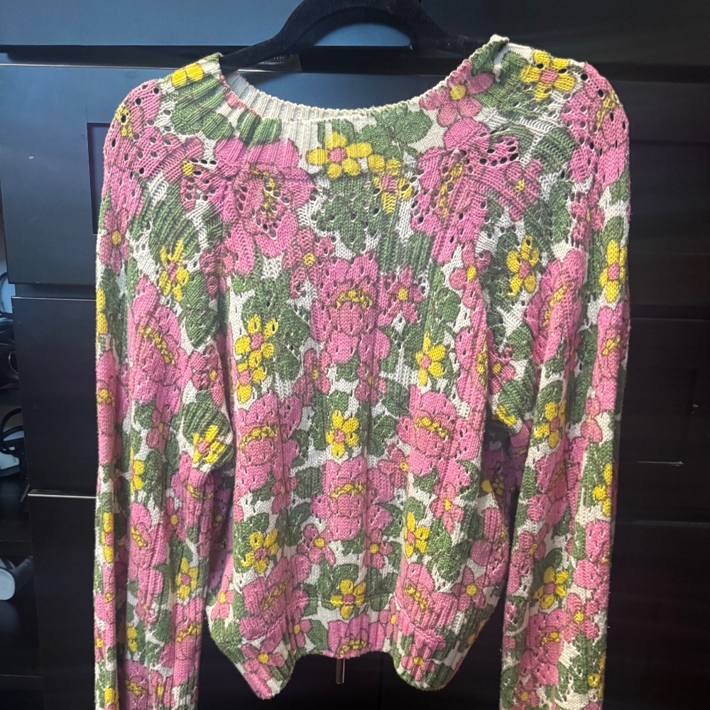 Mumu Vienna sweater fresh floral in pink